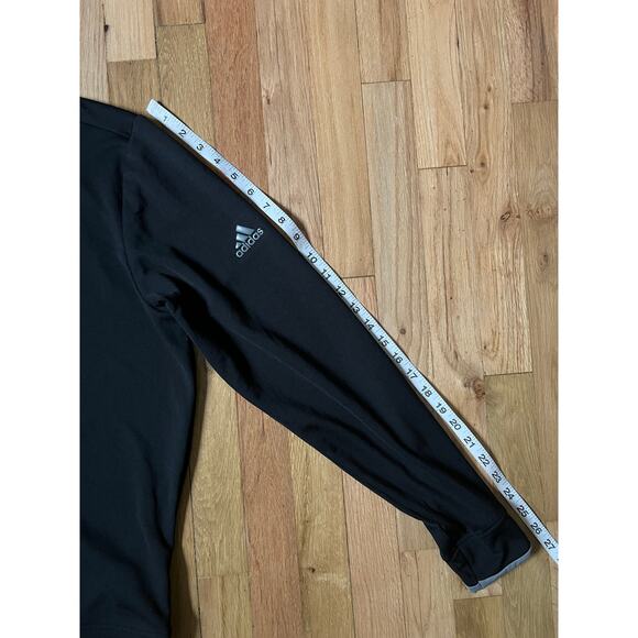 Adidas Mens Athletic Lightweight Half Zip Athleisure Black Golf Top Sz M - Picture 13 of 16
